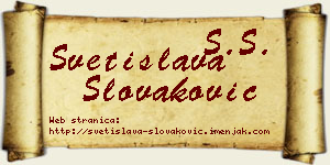 Svetislava Slovaković vizit kartica